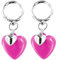 2 Pezzi Portachiavi a Forma di Cuore, Portachiavi per Auto Donna, Fibbia Chiave Rosa, Regalo per Coppia, Ragazza, Maestre, San Valentino (Rosa+Rosa)