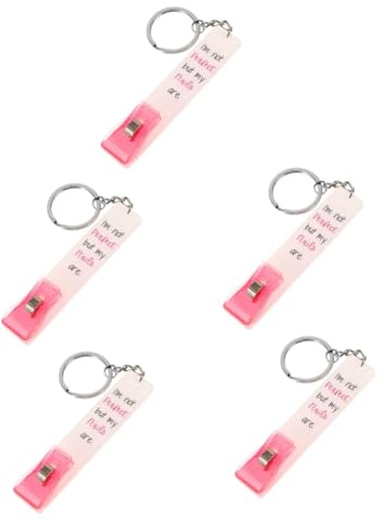 VALICLUD 5pcs Long Nails Card Holder Keyring Card Grabber for Long Nails Tool Decorative Keychain No-Touch Removal Feature