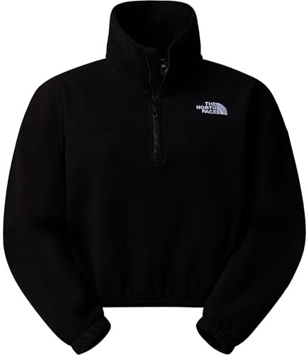 THE NORTH FACE NF0A89J9JK3 W 100 Glacier Half Zip Fleece Maglia Lunga Donna TNF Black Taglia L