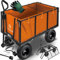 KESSER® Bollerwagen 550kg belastbar Gartenwagen Transportwagen Gartenkarre herausnehmbare Plane Gerätewagen Handwagen vielseitig einsetzbar inkl. Handschuhe Orange
