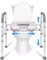 funrautz Raised Toilet Seat w/Safety Handle, Height & Width Adjustable, Non-Slip Toilet Riser Seat, Toilet Aid Support Frame for Elderly Senior & Disabled Adults, Toilet Satety Rail White