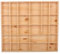 SEVICO Großer Setzkasten aus Holz für Sammelgegenstände Sammelbox Wandregal Holzregal mit 28 Fächer 45 x 40 x 4 cm Beige | Perfekt für Decoupage, Lagerung, Dekoration