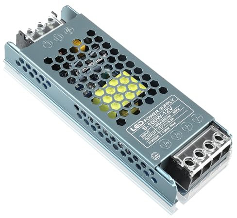EPLZON 12 V DC 100 W LED Alimentación 8,3A Transformer de Voltaje Constante para Tira Led, Neón o Neón o Luces LED de Baja Tensión