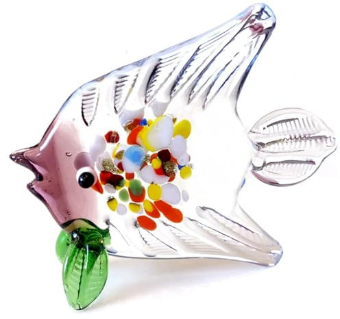 QIANGYTHENKO Glas-Tierfiguren, Frosch, Delfin, Briefbeschwerer, Statuette, Heimdekoration