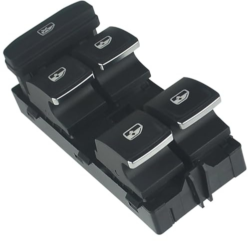 Botonera Elevalunas Controlador De Elevación De Ventana Conjunto De Interruptor De Ventana Para SEAT Para Leon 2013 2014 2015 2016 2017 2018 5G0959857 Interruptor Ventana Eléctrica(NoelectroplateWhite