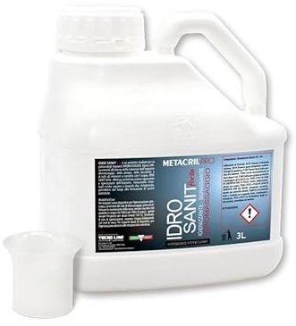 Metacril PRO Idro Sanit Forte + Dos. Detergente Specifico Universale - 3 LT | Per la Pulizia e Mantenimento di Impianti Idromassaggio, Non Schiumogeno, a Forte Azione Sgrassante