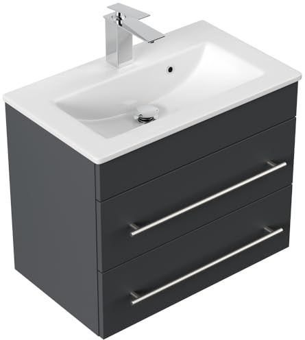 Magnolia Home Badmöbel Mars 600 Slimline SoftClose Farbe Grafit