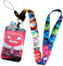 Xingbiyou Porta Badge con Cordino Inside Out, Laccetto con Titolare della Carta, Cartoni Animati Cordino Lanyard, Porta Badge Da Collo, per Carte di identità, Chiavi, Studente (C)