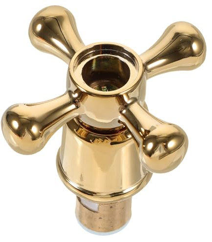 NUOBESTY heißer kalter wasserhahnknopfgriff Duscharmatur Griff Universelle Duschgriffe drehverschluss metallwanne Wasserhahn-Knopfgriff Austausch der Wasserhahngriffe Golden