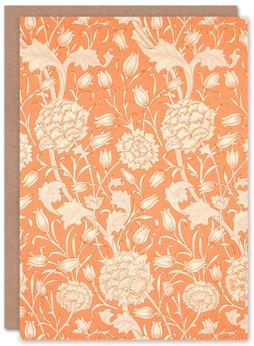 Artery8 William Morris Art Card Wild Tulip Art Nouveau Pattern