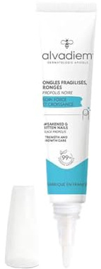 ALVADIEM Nagelpflege Kraft & Wachstum 10 ml mit Schwarzem Propolis – Für weiche, brüchige und angekaute Nägel – Stärkend & reparierend – Fördert das Nagelwachstum
