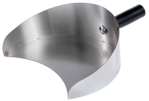 Mimoqk Meat Catcher, Barbecue Shovel, Sturdy Stainless Construction Ensures Swift Grease Removal, Ergonomic Handle Delivers Effortless Control, Rotisserie Pan for Home Outdoor Grilling