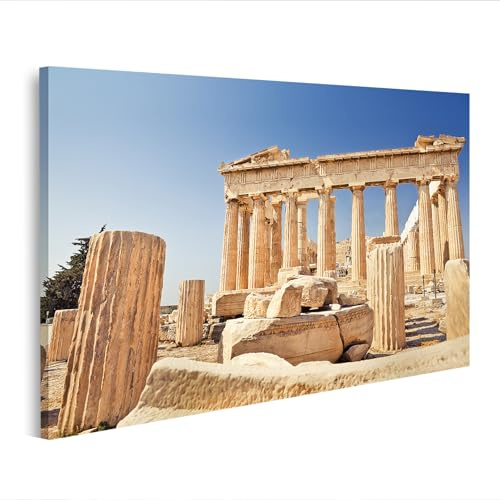islandburner Bild auf Leinwand Antike Architektur Akropolis Griechenland Ruinen Bilder Wandbilder 100x57cm