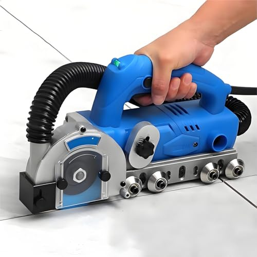 COAKUE Limpiador de Juntas eléctrico Potente de 1200 W, removedor de Juntas de Azulejos, Herramienta para rejuntar Pisos, con 9000 RPM y Hoja de Diamante para Limpiar Juntas Entre Azulejos, 220 V