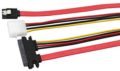 QiCheng&LYS Cable extensión de Datos sata 22 Pines, Cable sata, Cable sata 22 Pin 7 + 15 (40 cm)