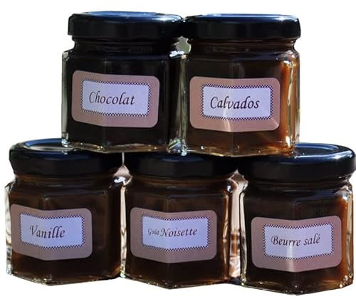 Assortiment 5 caramels a tartiner