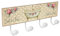 Lashuma Garderobenleiste Bad Wohnzimmer, Große 4er Haken Garderobe, Blechschild Hakenleiste Luxusbad 40x15,5 cm