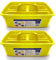 Cleaning Caddy Tray Box Housekeeping Cleaners Tote Tray Basket with Handle Carry Grips - Ideal Under Sink Kitchen Storage Caddy for Cleaning Products Cleaners Carrier Tool Organiser (Yellow 2 Pack)