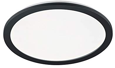 Reality Leuchten LED Deckenleuchte Camillus R62922432, Kunststoff schwarz matt, Acryl weiß, inkl. 24 Watt LED