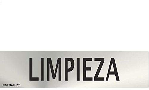 CABLEPELADO Señal Limpieza | Señal informativa Limpieza | Señal Adhesiva | Señal Cuarto Limpieza | Acero Inoxidable | Certificado UNE-EN ISO 9001 | 0,8 mm Grosor | 20 cm Largo x 5 cm Alto