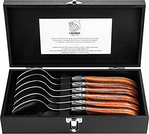 Laguiole Style de Vie Cucchiaio Luxury Line, 6 pezzi, legno di Pakka