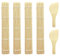Jesdavan Sushi Rollmatte, 4 Stück Sushi Matte Bambus, Bambusmatte Sushi, Sushi Rolle, Kommt mit 2 Reislöffeln Geeignet für Anfänger und Profis in der Sushi Zubereitung(24 x 24 cm)