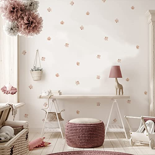 funlife Boho-Wandaufkleber für Kinderzimmer Babyzimmer, selbstklebende Wandtattoo Wandsticker, Boho-Stil-Aufkleber für Mädchen Jungen Baby, kratzfest PVC Wandaufkleber, 14,8 x 21cm Blumen