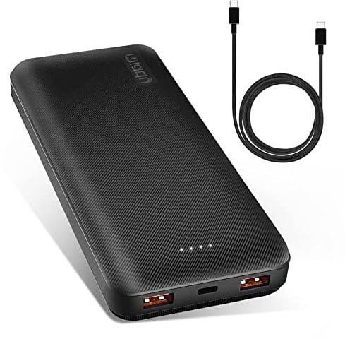 Miady Power Bank 24000mAh PD 20W QC3.0 Powerbank USB C (Input&Output), 3A Schnelles Aufladen Externer Akku kompatibel mit iPhone, iPad, Samsung, Galaxy, Tablet, Schwarz