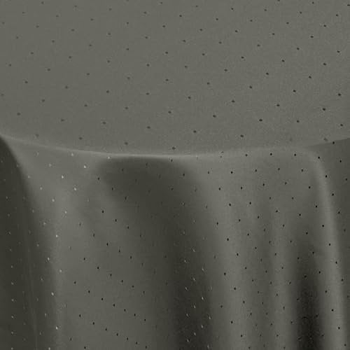 Punkte Muster Optik Tischdecke Größe, Form und Farbe wählbar Rund 160 cm Dunkelgrau Damast Tafeldecke Pflegeleicht