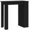 vidaXL Bartisch mit Regal Bartresen Stehtisch Tresentisch Bistrotisch Küchentisch Loungetisch Tisch Schwarz 102x50x103,5cm Holzwerkstoff