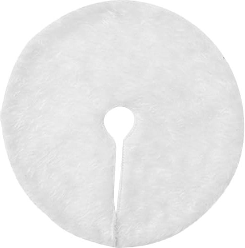 1Pcs Mini Tree Skirt Plush Christmas Tree Skirt Small Xmas Tree Skirt Mat for Holiday Party Decorations