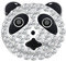 Andante CHUNK Click-Button Druckknopf für Chunk-Armbänder, Chunk-Ringe und andere Chunk-Accessoires - Panda