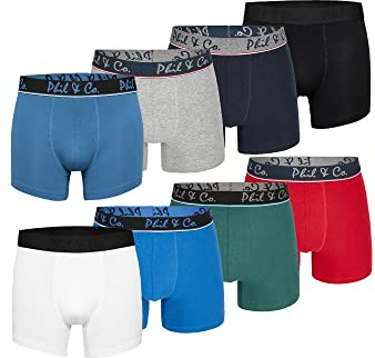 Phil & Co. Berlin Herren Retro Pants 8-Pack Jersey - Multicolor 4 - Größe XXL