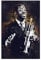 MJKO Louis Armstrong Musiker-Leinwand-Poster, Schlafzimmer, Dekoration, Sport, Landschaft, Büro, Raumdekoration, Geschenk, ohne Rahmen, 30 x 45 cm