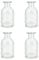Creativery Vasen Glas 14cm x 4 Stück Blumenvase 250ml Dekoflaschen Set Glasvase Glaskaraffe klar