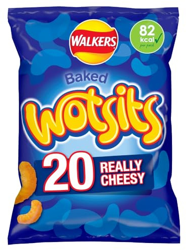 Walkers Wotsits Really Cheesy Multipack Snacks Crisps 20x16.5g