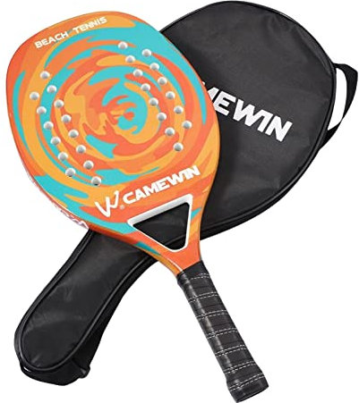 delr Tenis - Tenis Carbono,Raqueta Paleta Juego Playa Espuma EVA con Bolsa para Deportes al aire libre Parque