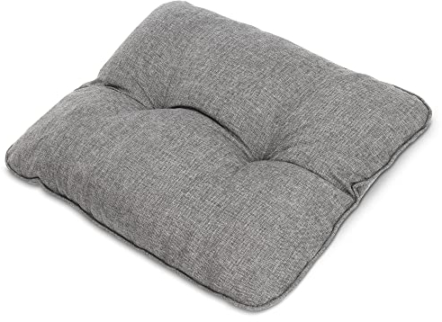 Beautissu Outdoor Loungekissen 70x40cm – Bequemes Rückenkissen 12cm dick Polster Sitzauflage Schmutz- & Wasserabweisend Gartenkissen Gartenmöbel Rattan Lounge Auflage Hellgrau – BeauFlair