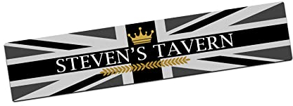 Artylicious Tapis de bar personnalisé – B&W Drapeau Union Jack Tapis de bar Home Bar Mat L1001