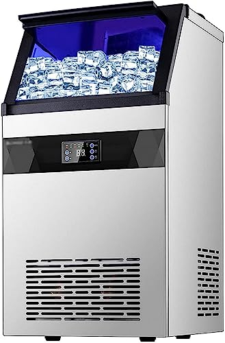 Ice Maker countertop Stainless Steel Under Counter Freestanding Commercial Ice Maker Machine for Home/Kitchen/Office/Restaurant Household/Kitchen/Office/Party/Camping RV Ice Make