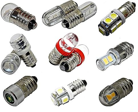 E10 LED 6V - Lampe Birne Schraubsockel Sparlampe Niedervolt SMD (grün, 303er (10x29mm))