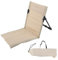 Uadme Strandmatte klappbar,Outdoor-Liege Ultraleicht Campingstuhl Faltbar mit Verstellbarer Rückenlehne Angelstuhl Strandliege Klappstühle,für Picknick Angeln Wandern Camping (Khaki)