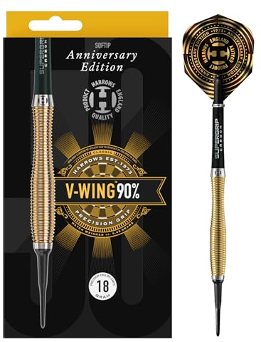 Harrows Assassin Tungsten Pro Darts | Steeldarts-Set mit Tragetasche | 18–40 g, alle Gewichte | Inklusive Alamo-Schäfte, 100-Mikron-Prime-Flights und Reiseetui