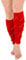 Crazy Chick Bright Neon 80s Dance Ankle Leg Warmers Fancy Dress Accessory-Fluorescent Red