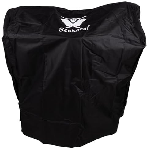 Beeketal 'AHB-BSG-90SG' Grill Abdeckhaube Schutzhaube passend für Beeketal Spießbratengrill BSG-90SG | Wetterfeste Gillabdeckung aus Polyester mit PVC Beschichtung und Klettverschluss