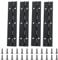 YTOOK 12 Inch Piano Hinge, 4Pcs Black Stainless Steel Continuous Piano Hinges with Holes, Heavy Duty Polished Stainless Piano Hinges for Boats Cabinets Storage Box, 24pcs Screw Included