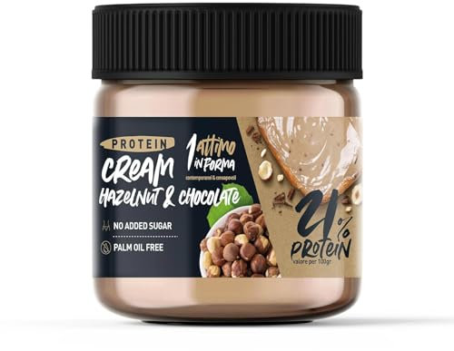 1 Attimo in Forma | Crema Spalmabile 21% Proteica Cioccolato e Nocciole Senza Zuccheri Aggiunti 180g - Senza Olio di Palma Ricco di Proteine WPC 80 Colazione Spuntino (3 Confezioni)