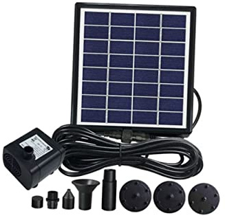 Solarbrunnen Wasserpumpe für Herbst Mottoparty, Schwimmend, 2w, ABS | Automatischer Betrieb, ohne Extra Verkabelung, 300l/h Maximalfluss, für Vogelbad und Fischbecken