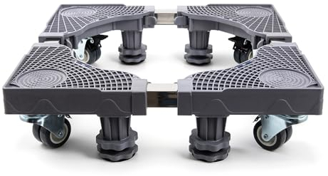 Soporte de lavadora nevera ajustable Base de muebles para mover17inch -26 pulgadas Aire acondicionado Base de electrodomésticos y lavadora secadora nevera (4 ruedas con 8 patas)