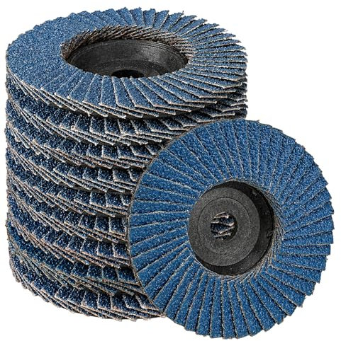 SIFANG Fächerscheibe 76 Metall Korn 60 Flex Schleifscheiben, 10 Stück mini flexscheiben 76mm Winkelschleifer Zubehör für Metall Holz Stahl Schnelles und Präzises Schneiden